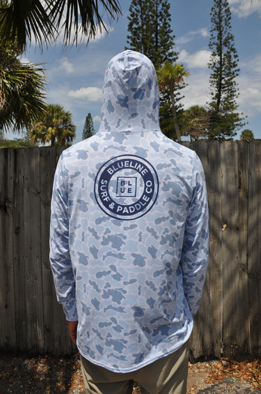 Blueline OG Circle UV Sun Hoodie – Heather Blue Camo, alternate view
