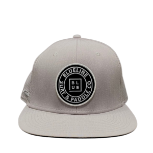 Blueline OG Tech Hat in steel gray featuring the embroidered OG logo patch and premium TriTech performance construction.
