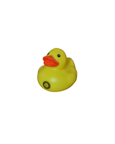 yellow Blueline rubber ducky vintage circle logo coastal gift item