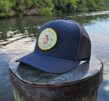 Marlin Logo Performance Hat – Navy / Navy from Blueline Surf and Paddle in Jupiter Florida