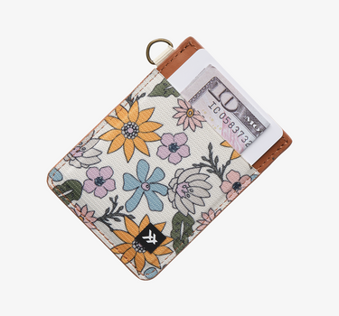 Mountain Flowers - Vertical Leather Wallet