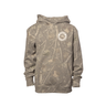 Blueline Vintage Circle front logo on Deadwood Tree Camo hoodie