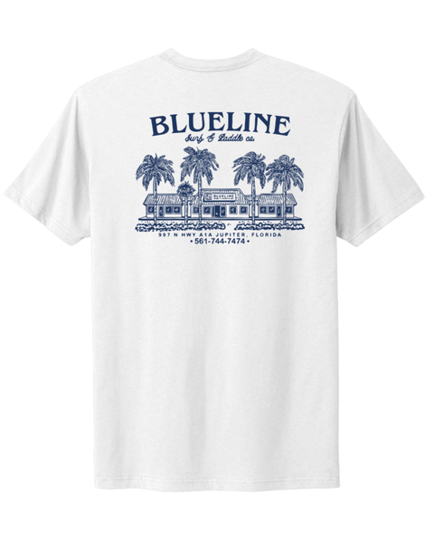 Blueline Jupiter Shop T-Shirt | Washed White | South Florida