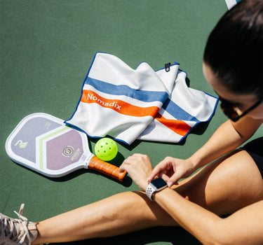 Fitness Towel: Rally White Red and Blue
