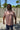 Front view of peach FLOMO x BL Wave T-Shirt from Blueline Surf & Paddle Co. featuring soft lightweight fabric and relaxed coastal styling