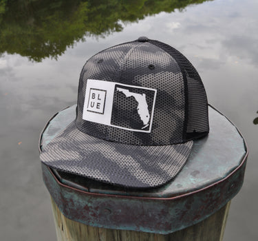Florida Box Performance Hat in digital camo featuring the signature Florida Box patch and lightweight UV Lite performance construction.