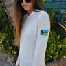 Women’s Free Fly x Blueline Bamboo Shade Hoodie II White with UPF 50 sun protection