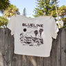 Gator Lasso crop t-shirt in natural with brown Florida back graphic