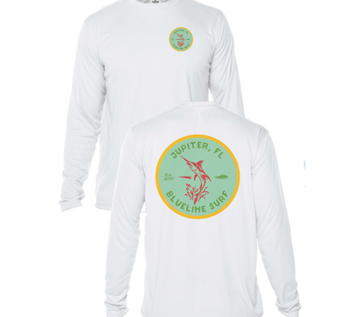 Youth Marlin Club UV Crew White