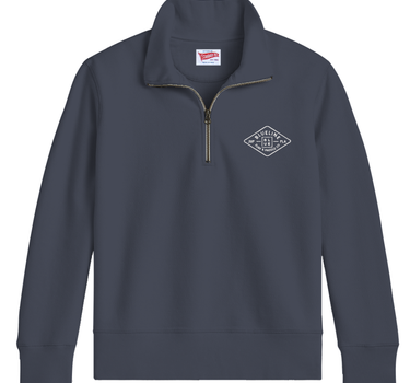 Hampton 1/4 Zip Indigo heavyweight French terry sweatshirt by Blueline Surf & Paddle in Jupiter Florida
