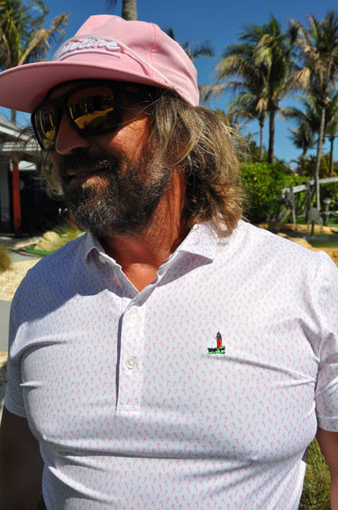 Men’s Johnnie-O Blueline collaboration Marina Polo Punch lightweight breathable golf shi