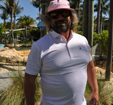 Johnnie-O × Blueline Marina Polo Punch performance golf polo inspired by the Jupiter Florida coastal lifestyle