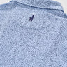 Close up of Johnnie-O Prawn Polo Kona performance fabric and pattern detail