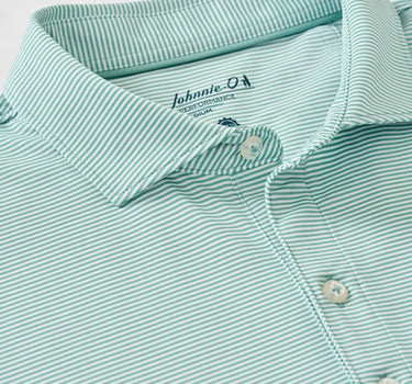Johnnie-O x Blueline Lyndonn Striped Polo in Sublime