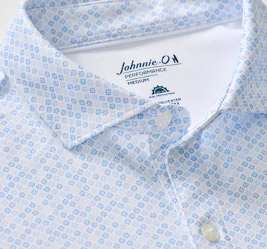 Johnnie-O x Blueline Pip Floral Performance Polo in Maliblu