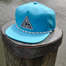 Water-resistant floating visor rope snapback hat with Triangle Lighthouse logo patch