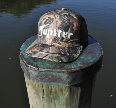 Jupiter Lite stickleaf camo hat photographed along the Intracoastal in Jupiter Florida