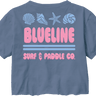 Jupiter Shells Women's Cropped Tee in Blue