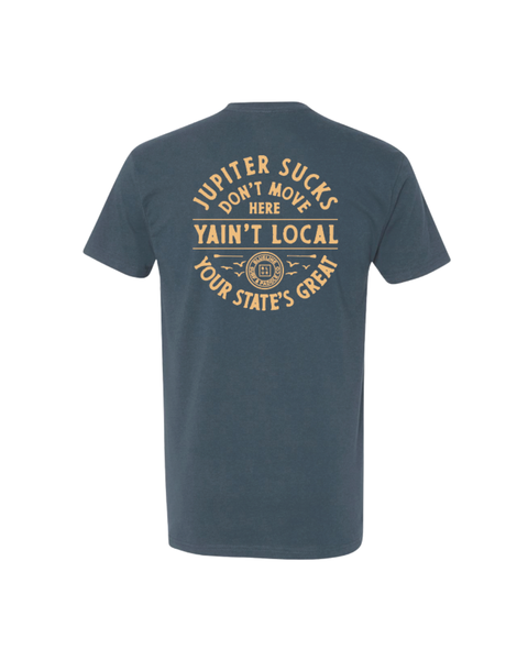 Jupiter Sucks Collab T-Shirt Indigo | Jupiter Florida Surf Shop