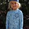 Kids' OG Logo Long Sleeve UV Sun Shirt – Heather Blue Camo