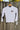 Youth white hooded UV sun shirt with Blueline Rectangle Palm logo designed in Jupiter Florida
