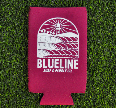 Blueline Lighthouse Koozie Slim Can - Maroon