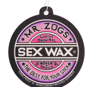 Mr. Zog's Sex Wax Strawberry Air Freshener with sweet fruity strawberry scent for cars boats and beach lifestyle enthusiasts