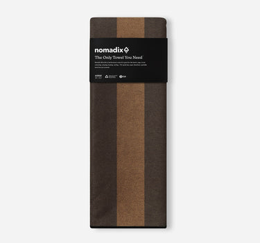 Original Towel: Cabana Stripe Black and Brown