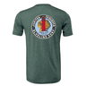 North County T-Shirt – Heather Pine, Jupiter Tequesta lighthouse back graphic