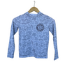 Ocean Tec & Blueline Surf & Paddle Co. kids smoke gray camo UV hoodie providing UPF sun protection. Made in the USA.
