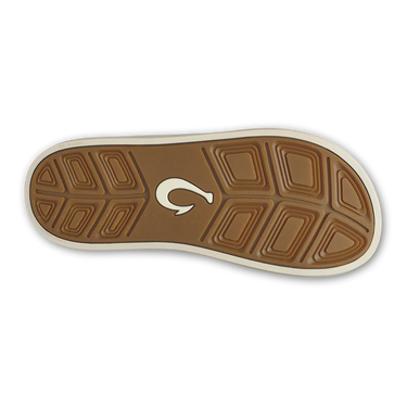 Wet Grip Rubber outsole on OluKai ʻAhi Kai sandals designed for traction on wet boat decks and docks.