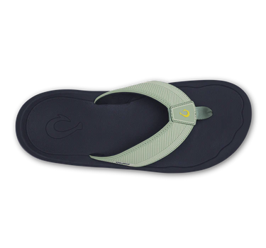OluKai ʻAhi Kai men's sandals in Seagreen and Trench Blue featuring water-friendly construction and Wet Grip Rubber outsole for boating, fishing, and everyday coastal adventures.