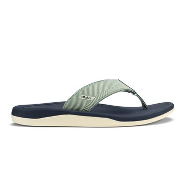 Side profile of OluKai ʻAhi Kai sandals showing water-friendly straps and anatomical footbed.
