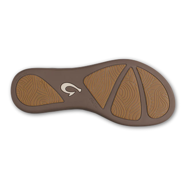 Rubber outsole of the OluKai Honu women's sandals designed for dependable traction and lasting durability.