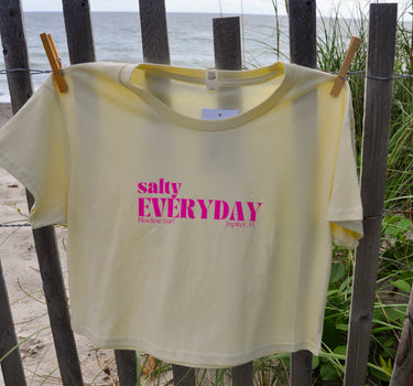 Salty Everyday Crop Tee Butter/Pink