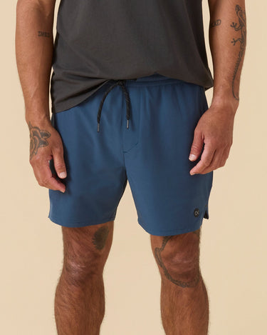 Outerknown stretch volley shorts blue men’s swim trunks lightweight quick dry