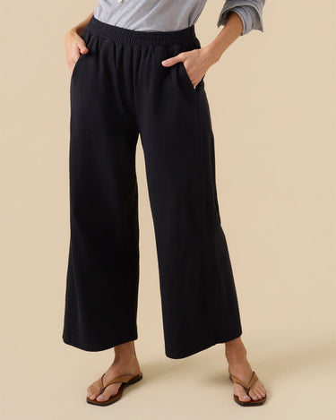 Outerknown BHT beach pant black women’s relaxed organic cotton lounge pants