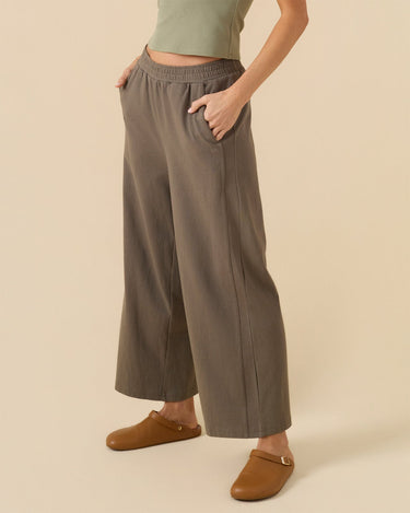 Outerknown BHT beach pant women’s tan organic cotton lounge pants relaxed coastal style