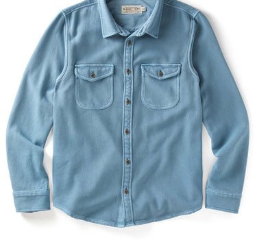 Outerknown Chroma Blanket Shirt blue organic cotton men’s layering shirt