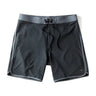 black Outerknown scallop boardshorts worn by model beach and surf lifestyle