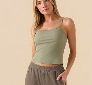 Outerknown Sojourn Island Leaf ribbed crop tank women’s organic cotton fitted tank top coastal lifestyle style