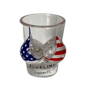 Blueline Bikini Shot Glass USA