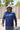 Front view of Rectangle Palm Hooded UV Sun Shirt Navy from Blueline Surf & Paddle Co. featuring lightweight UPF performance fabric designed for fishing, boating, and the Jupiter Florida coastal lifestyle.