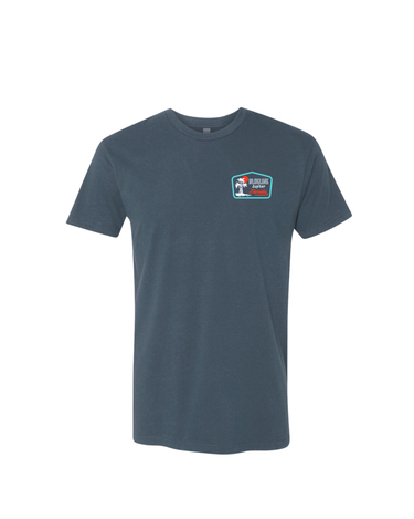 Rectangle Palm T-Shirt – Indigo, front chest logo