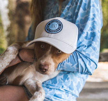 Vintage Circle Logo Cotton Hat Stone / Stone / Navy