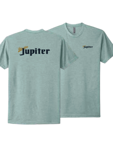Seafoam Blueline Jupiter Lite T-shirt with Blueline and Jupiter text across the shoulders.