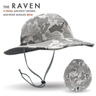 Shelta Raven Performance Sun Hat in Atlas Camo with wide structured brim and adjustable chin cord