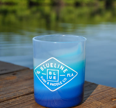 Silipint Diamond Silicone Rocks Glass in Blizzard featuring the Blueline Diamond logo, reusable food-grade silicone construction, and durable unbreakable design. 