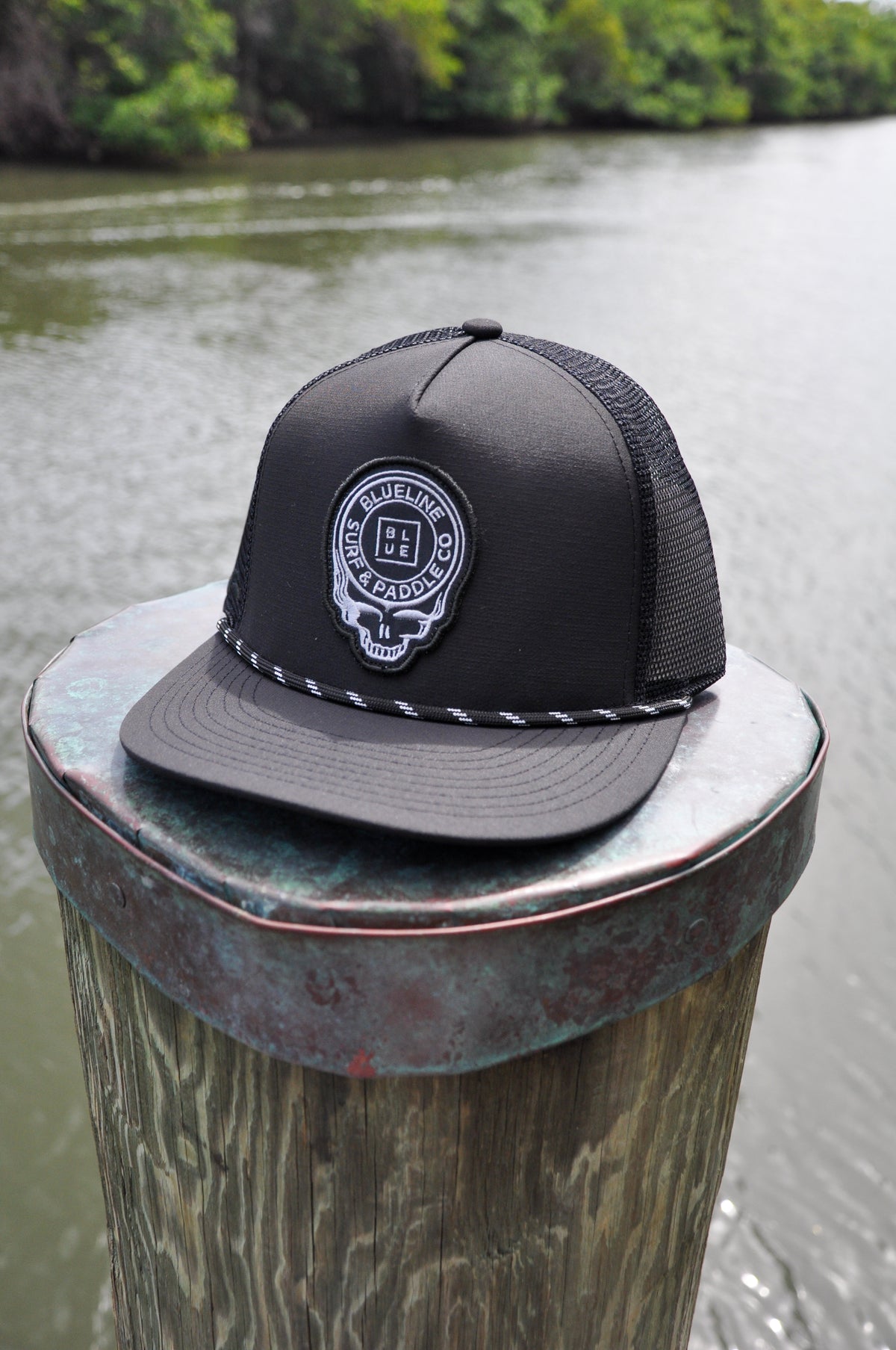 Skully Rope Hat Blackout | Blueline Surf & Paddle Co.