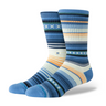 Stance Curren ST crew socks with blue and multicolor striped pattern